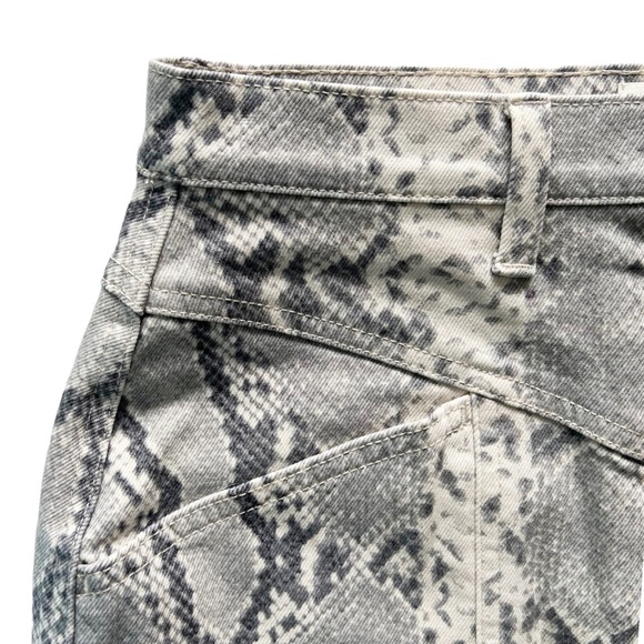 Aritzia Wilfred Free Kelsey Python Denim Mini Skirt | 6 - Picture 2 of 5